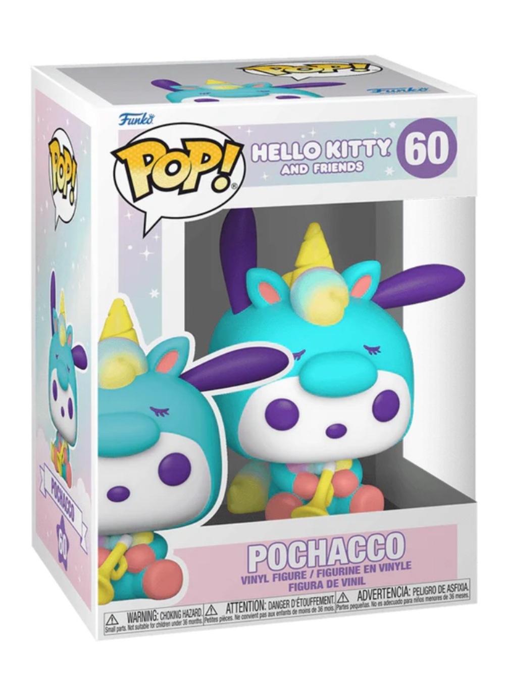 Funko POP! Pochacco Vinyl Figure - Teal, Purple, Yellow, Pink